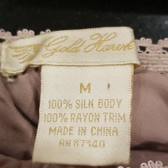 💕GOLD HAWK💕 100% Silk Pattern Skirt - Picture 6 of 6